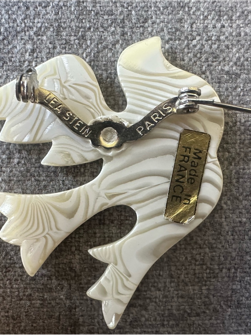 Authentic Lea Stein Paris Flying Dove Brooch